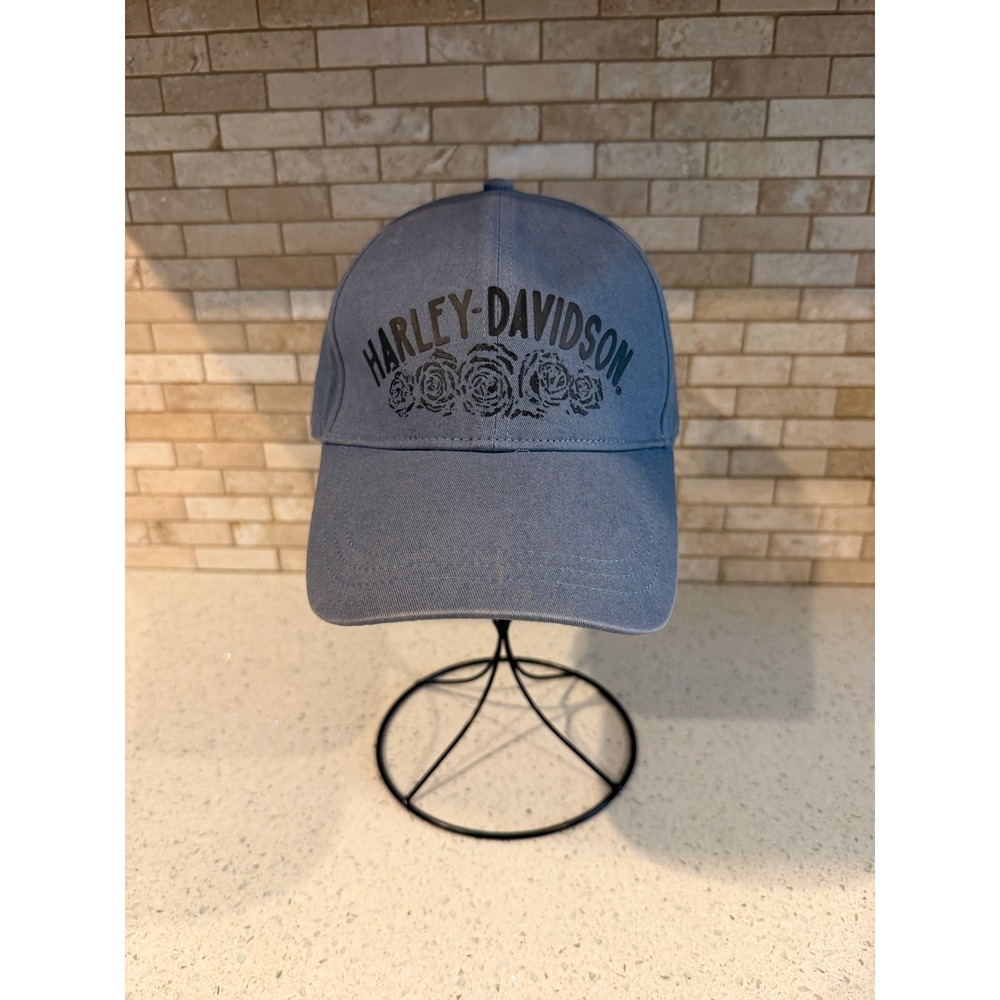 Harley-Davidson Rose Graphic Baseball Cap Embroidered Logo Grey